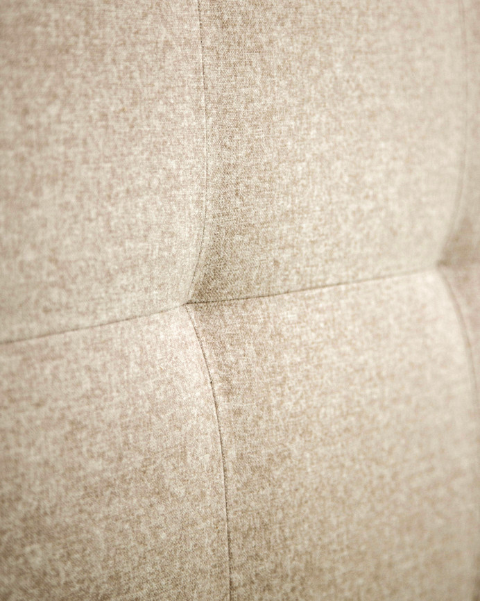 Tête de lit rembourrée en polyester avec plis en beige en différentes tailles