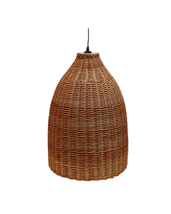 Plafonnier en osier cuivré 65x45cm