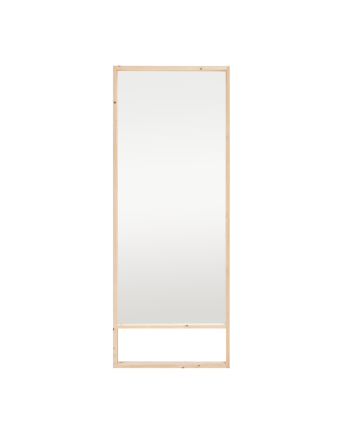 Miroir effet bois massif ton naturel en différentes tailles