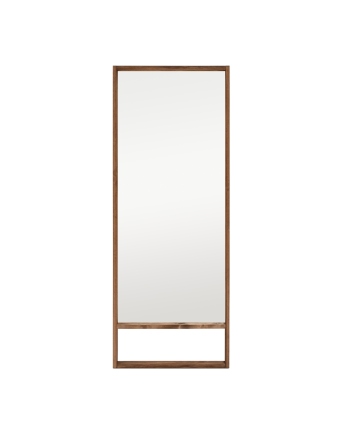 Miroir effet bois massif ton chêne foncé en différentes tailles