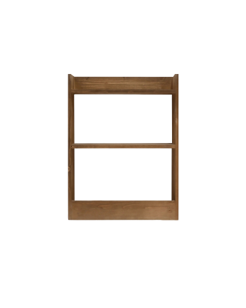Étagère en bois massif trois étagères ton chêne foncé 60x45cm