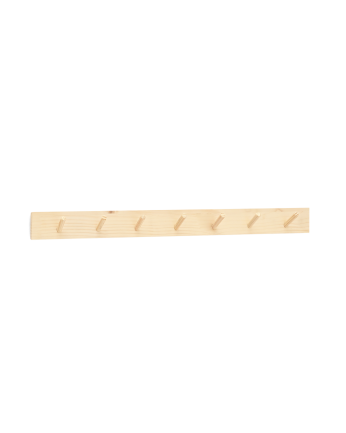 Cintre mural en bois massif ton naturel 61x5cm