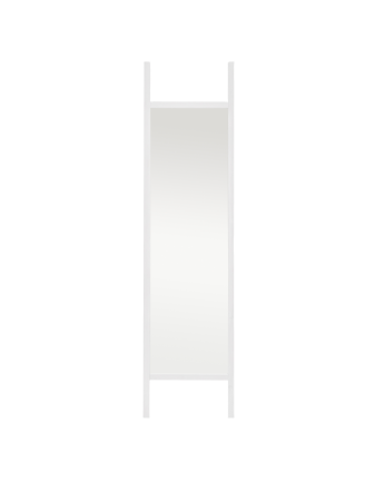 Miroir effet bois massif blanc 45x180cm
