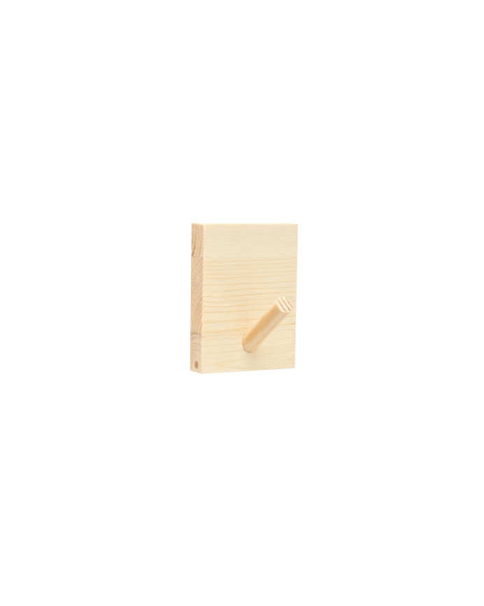 Cintre mural en bois massif ton naturel 8x6cm