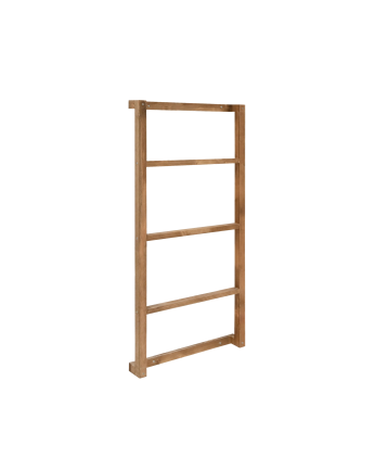 Porte-serviettes en bois massif ton chêne foncé 100x50cm