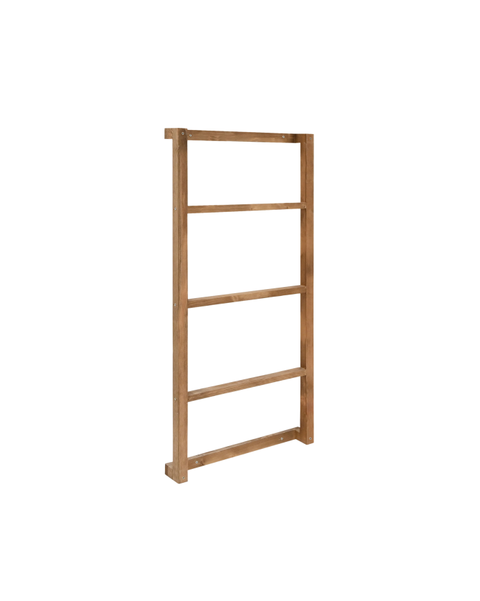 Porte-serviettes en bois massif ton chêne foncé 100x50cm