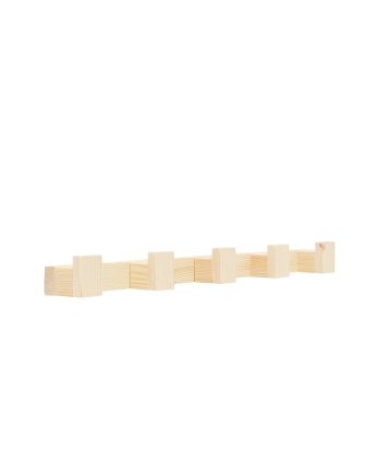 Cintre/porte-manteau en bois massif ton naturel 5x50cm