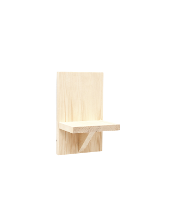 Étagère en bois massif ton naturel 20x15cm