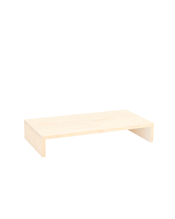 Support pour surélever le moniteur de l'écran d'ordinateur en bois massif ton naturel 50x25cm