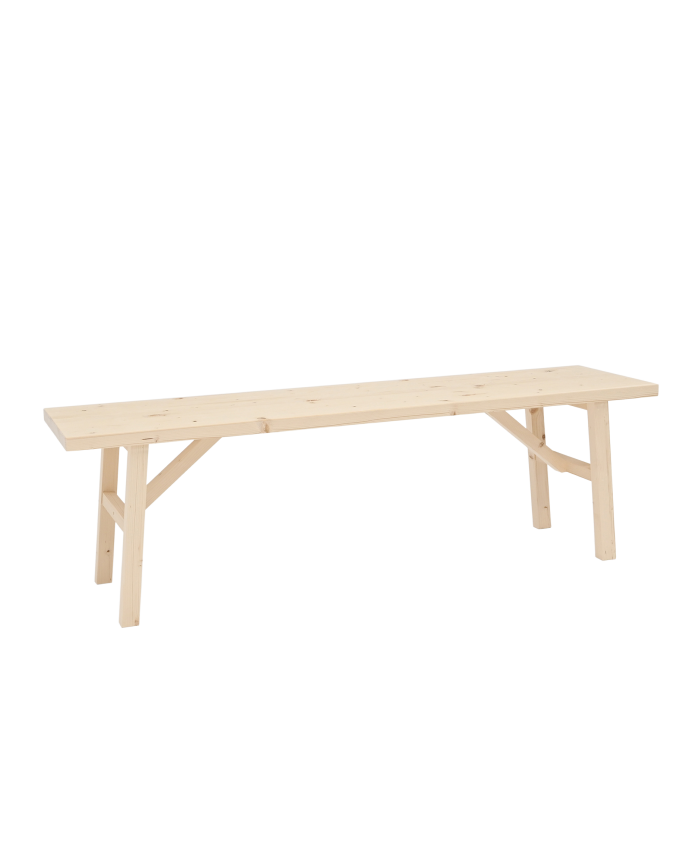 Banc en bois massif ton naturel en différentes tailles