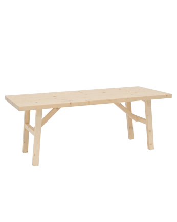 Table basse en bois massif finition naturelle 