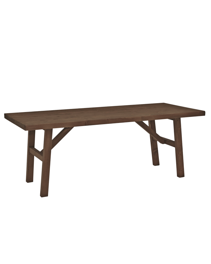 Table basse en bois massif finition noyer 