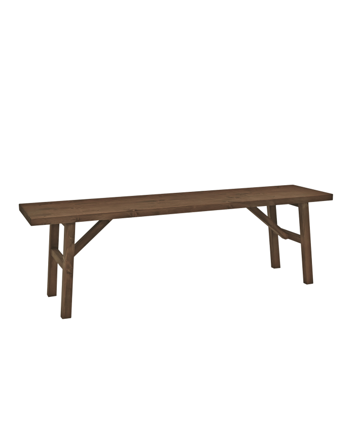 Banc en bois massif ton noyer en différentes tailles