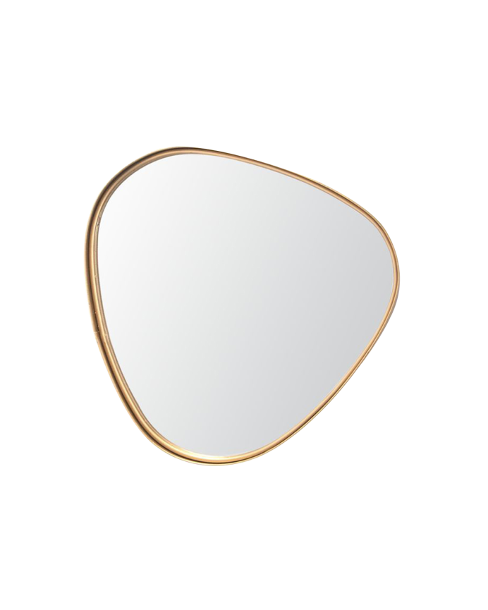 Miroir en métal ton dorée