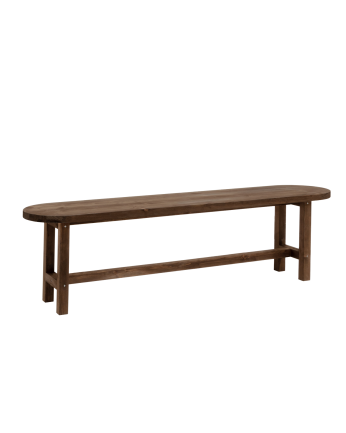 Banc en bois massif ton noyer en différentes tailles
