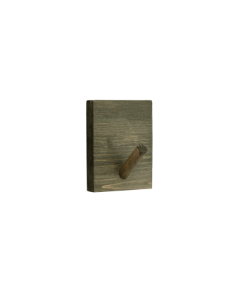 Cintre mural en bois massif ton vert 8x6cm