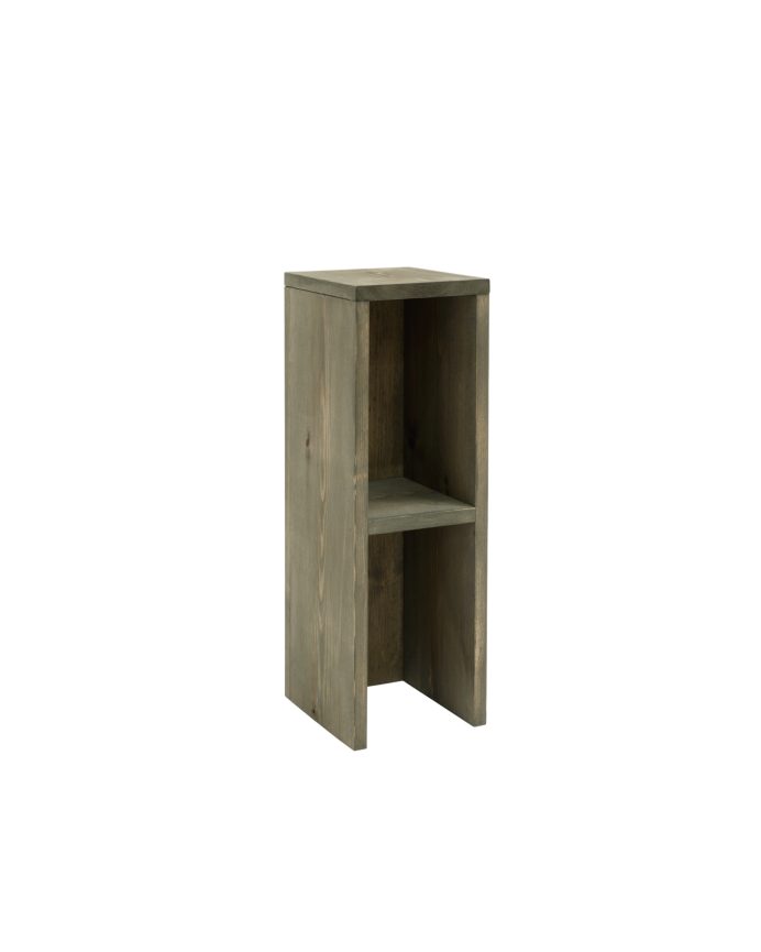 Table de chevet ou table d'appoint en bois massif en vert 60x20cm