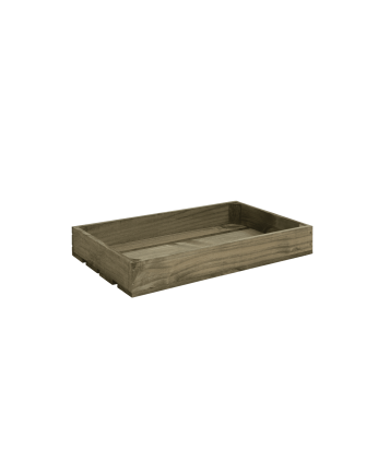 Petite boîte verte en bois massif