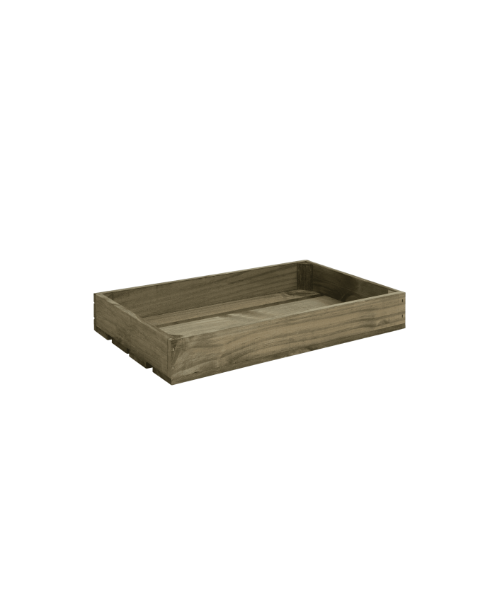 Petite boîte verte en bois massif