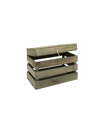 Coffre en bois massif vert 39x33x30,5cm