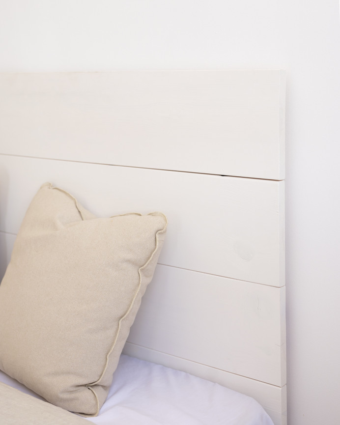 Tête de lit en bois massif blanc en différentes tailles