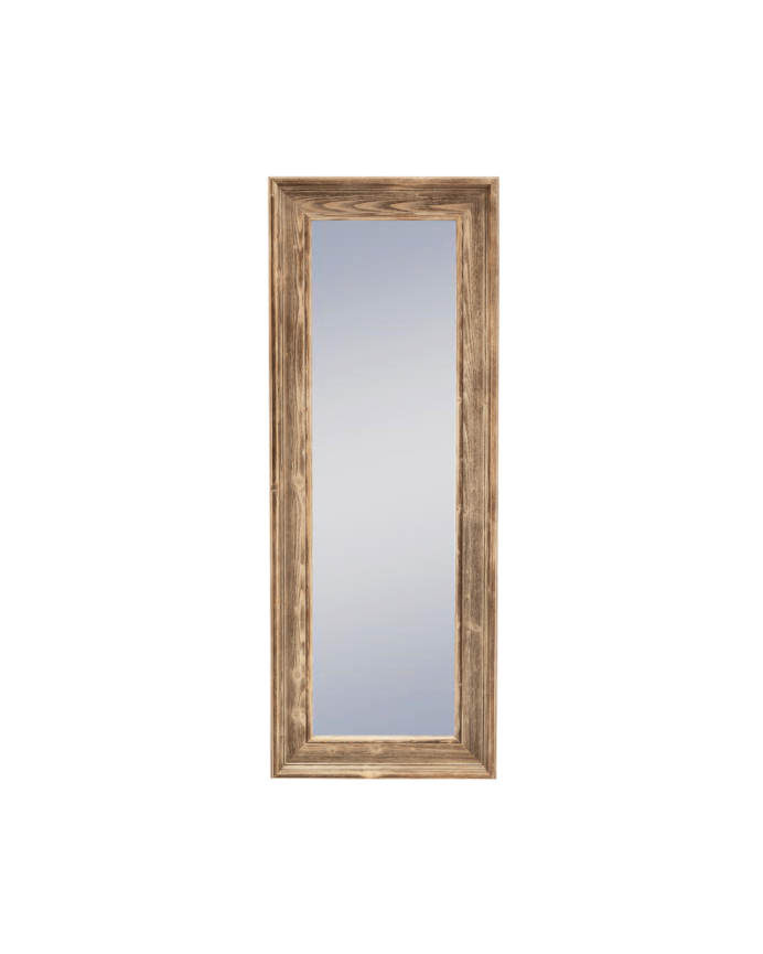 Miroir rectangulaire en bois massif ton noyer de différentes tailles