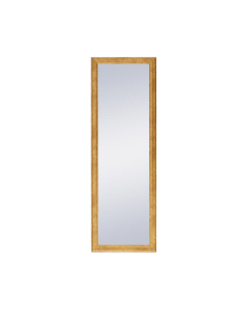 Miroir en bois massif ton dorée de forme rectangulaire en différentes tailles