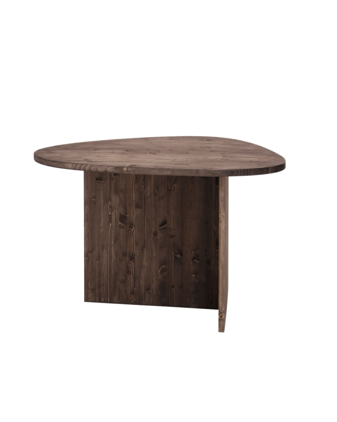 Table de salle à manger en bois massif en noyer de 143cm