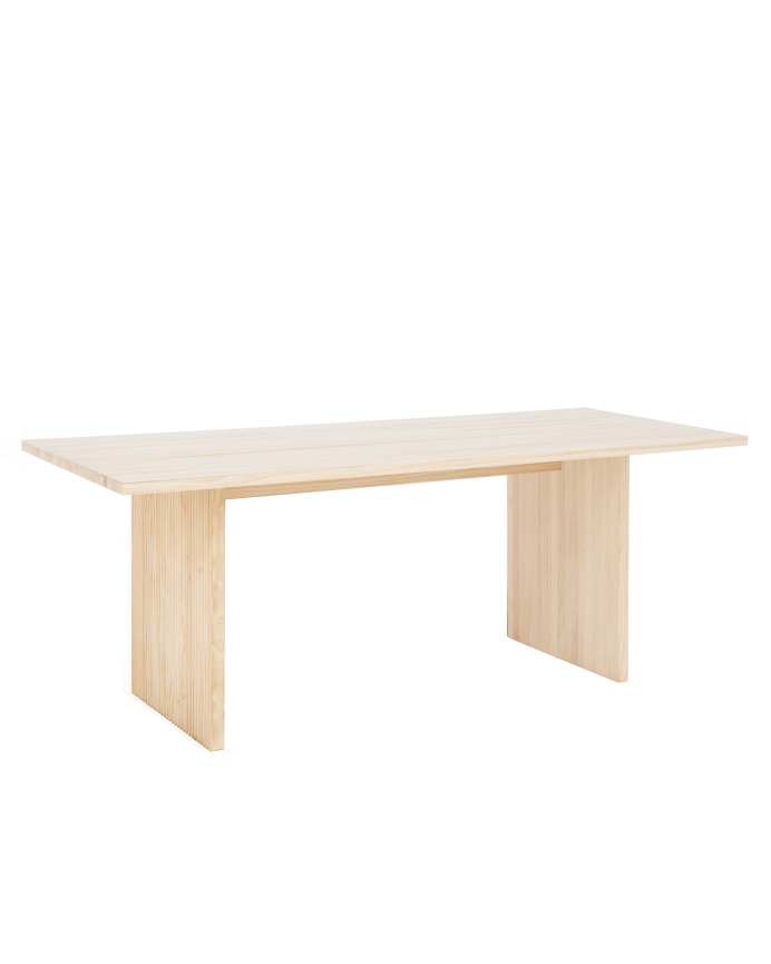 Table de salle à manger en bois massif dans le ton du bois naturel en différentes tailles