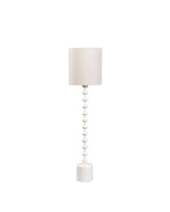 Lampadaire en métal avec abat-jour en lin de 161x40cm