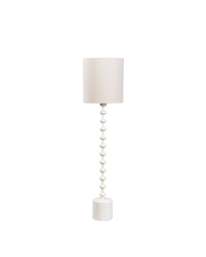Lampadaire en métal avec abat-jour en lin de 161x40cm