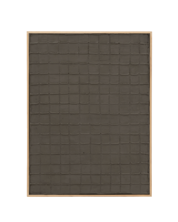 Tableau gris décoratif sur toile de coton avec cadre en bois peint à la main à la peinture à l'huile en différentes tailles
