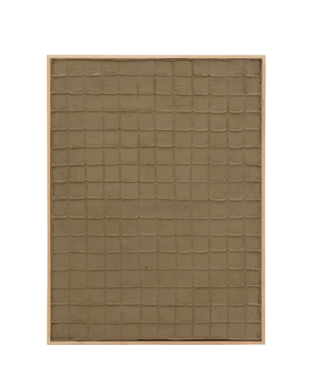 Tableau marron décoratif sur coton avec cadre en bois peint à la main à la peinture à l'huile en différentes tailles