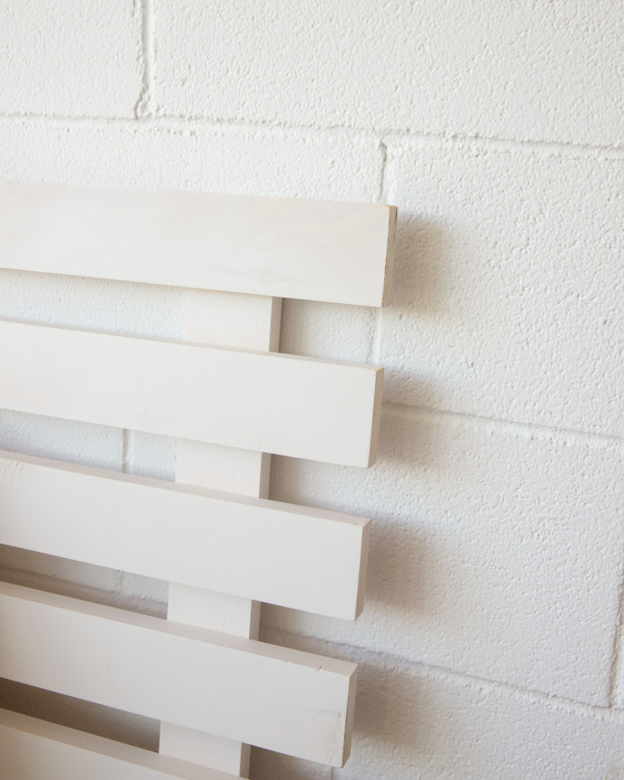 Tête de lit en bois massif blanc en différentes tailles