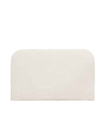 Tête de lit déhoussable en lin blanc en différentes tailles 
