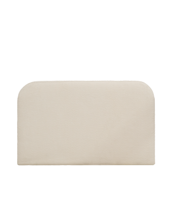 Tête de lit déhoussable en bouclé blanc en différentes tailles
