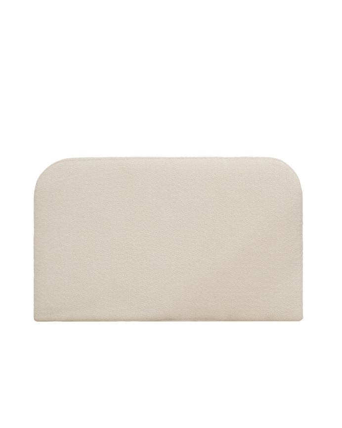 Tête de lit déhoussable en bouclé blanc en différentes tailles