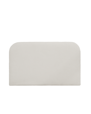 Tête de lit déhoussable en bouclé gris clair en différentes tailles