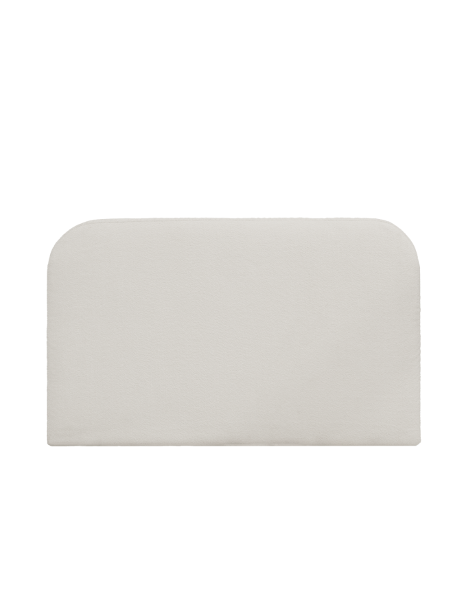 Tête de lit déhoussable en bouclé gris clair en différentes tailles