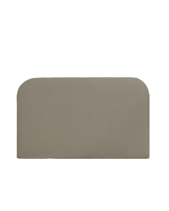 Tête de lit déhoussable en velours côtelé brun taupe en différentes tailles
