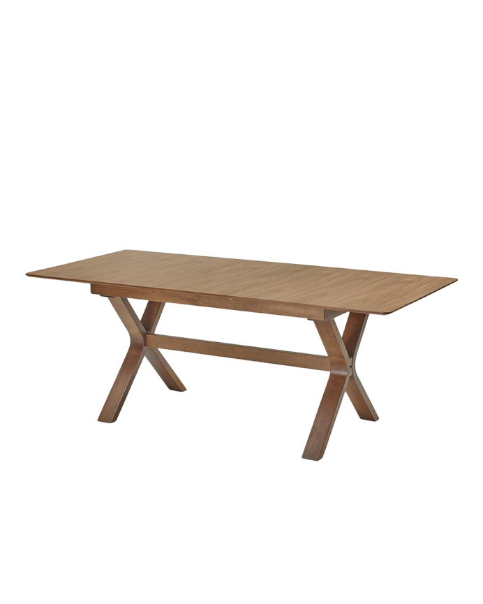 Table de salle à manger à rallonge en bois naturel en différentes tailles