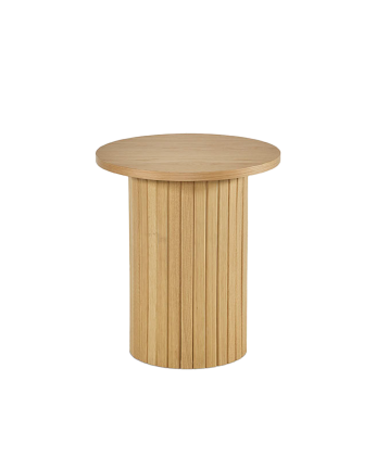 Table d'appoint ou table basse ronde en placage de chêne en différentes tailles
