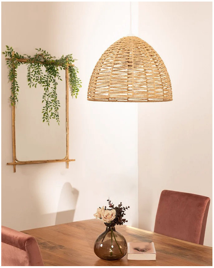 Plafonnier en papier tressé