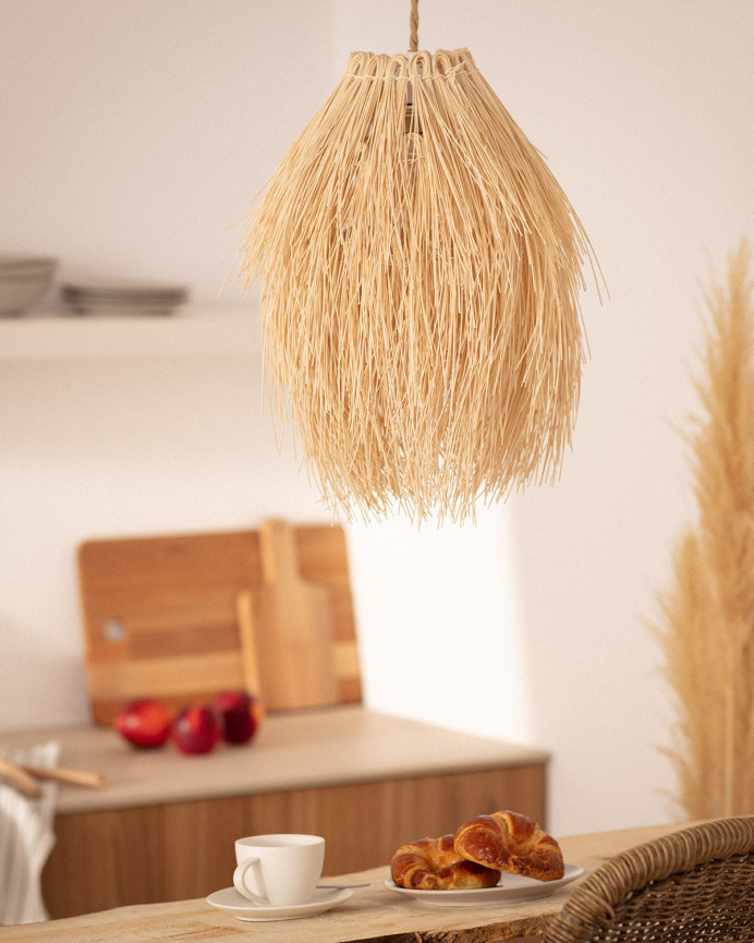 Plafonnier en rotin