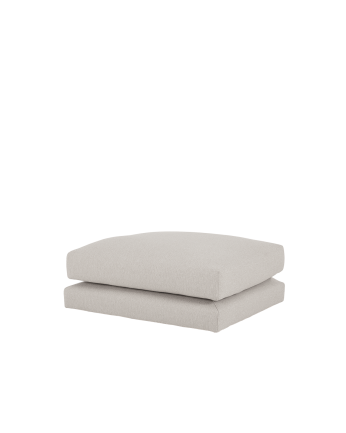 Pouf gris clair de 97x78cm