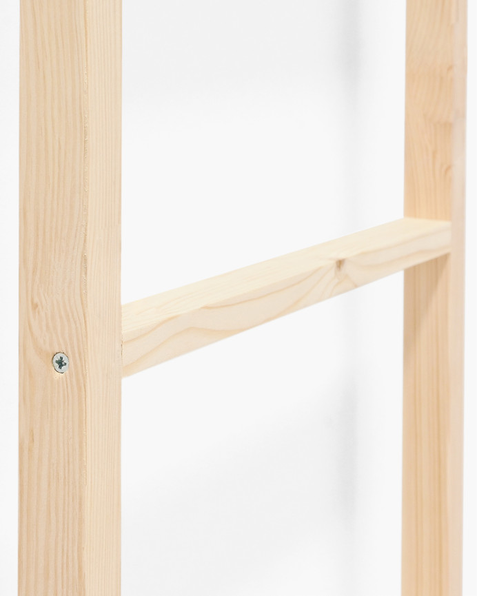 Porte-serviettes en bois massif ton naturel 100x50cm
