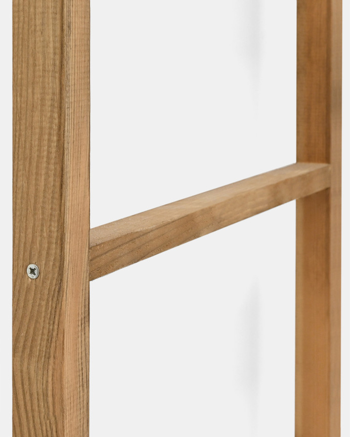 Porte-serviettes en bois massif ton chêne foncé 100x50cm
