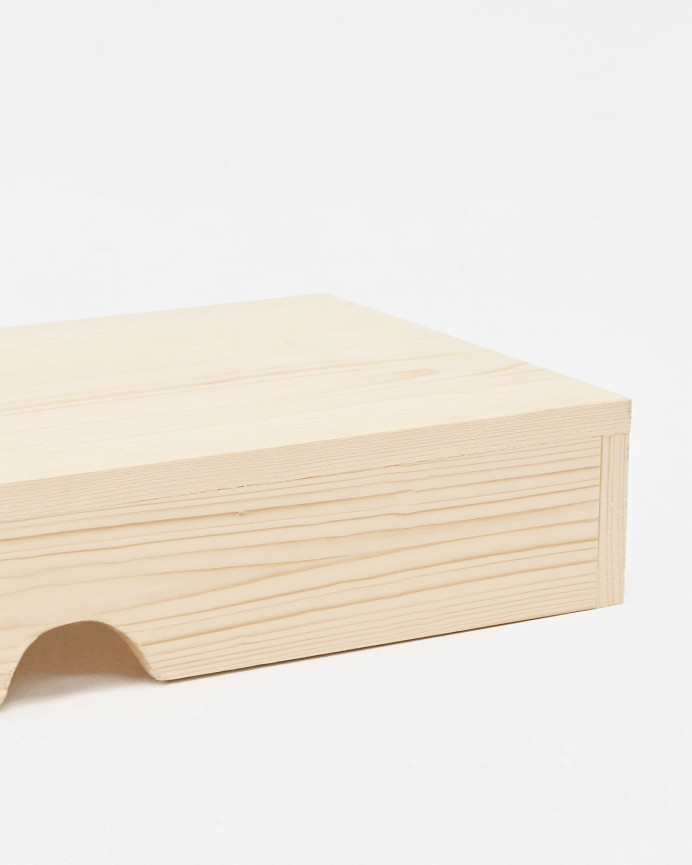 Support pour surélever le moniteur de l'écran d'ordinateur en bois massif ton naturel 50x25cm