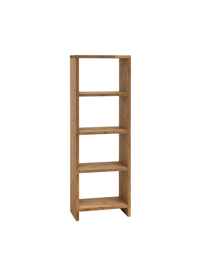 Étagère en bois massif ton chêne foncé de 180x60cm