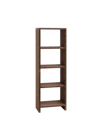 Étagère en bois massif ton noyer de 180x60cm